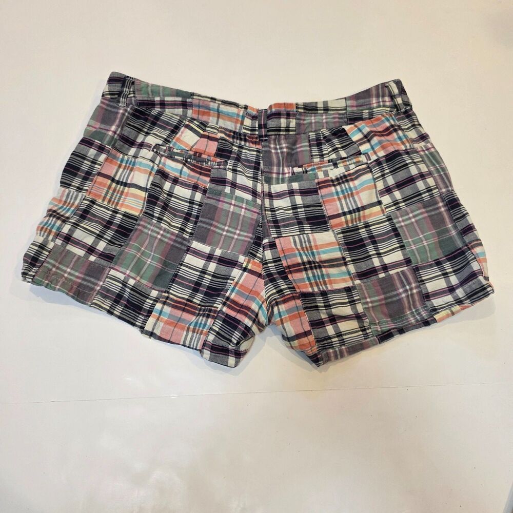 British Khaki Size 10 Patchwork Madras Plaid Shorts Preppy Cottagecore Y2K